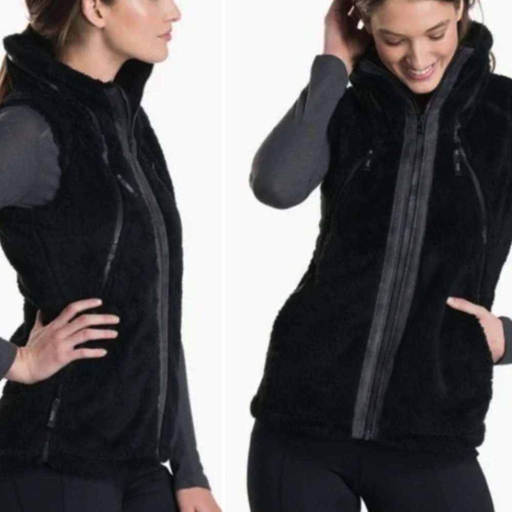 Kuhl Black Fleece Flight Vest Medium